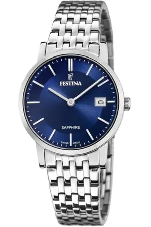 Festina Uhr Für Damen F20019/2 Swiss Made Silber Edelstahl Case SilberEdelstahl Band