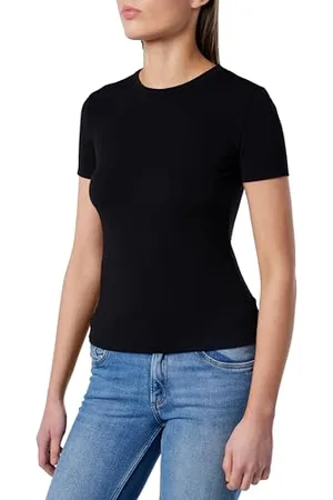 Pinko Damen Memnone Interlock-Trikot Fluid T-Shirt, , X-Small