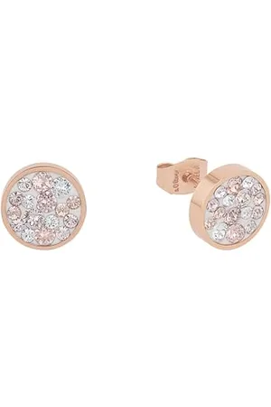 QS by s.Oliver S. Oliver Ohrringe für Damen, Kristall von Swarovski / Edelstahl, IP Rose