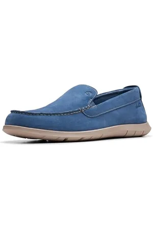 Clarks Herren Flexway Step Mokassin, Hell, blau, 42 EU