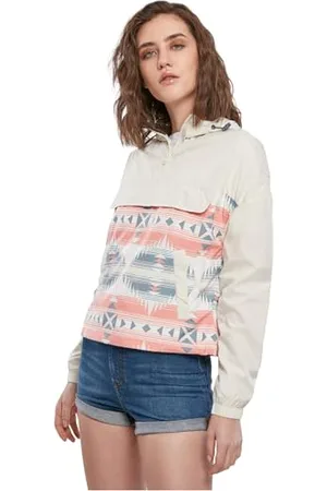 Urban classics Damen TB3662-Ladies Extended Shoulder Pull Over Jacket Windjacke, , S