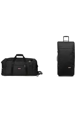 Eastpak Leatherface L + - Reisetasche, 86.5 x 36.5 x 38, 104 L, Black & TRANVERZ L - Koffer, 79 x 40 x 33, 121 L, Black