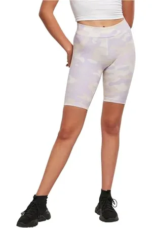 Urban classics Damen TB3423-Ladies High Waist Camo Tech Cycle Yoga-Shorts, , M