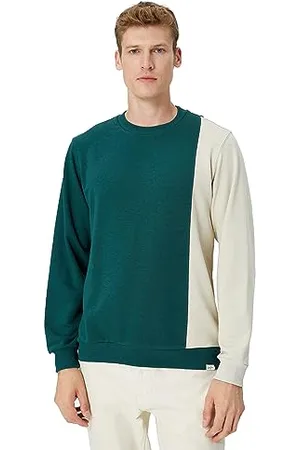 Koton Men Crew Neck Multicolor Tag Printed Long Sleeve Sweatshirt