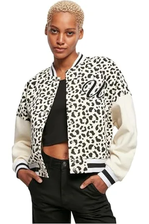 Urban classics Damen TB5472-Ladies AOP Oversized College Sweat Jacket Strickjacke, , 3XL