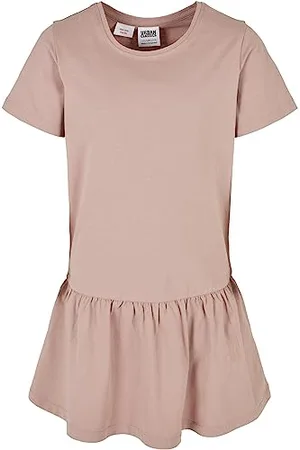 Urban classics Mädchen Kleid Girls Valance Tee Dress, Sommer Volantkleid für Mädchen, Kurzarm, , 134/140