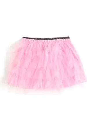Koton Girls Tulle Skirt Elastic Waistband Tiered Lined