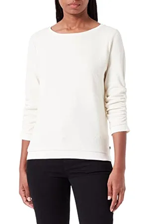 TOM TAILOR Damen Sweatshirt mit Raffarm 1034434, , M