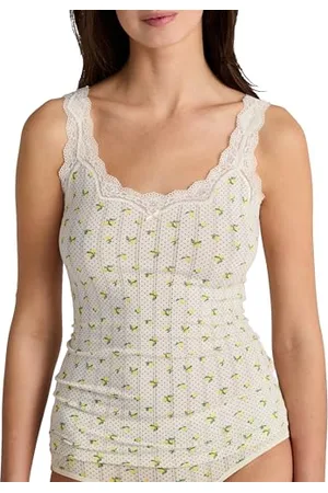 Calida Toujours Print Tank-Top Damen, mit Nadelstreifen-Optik