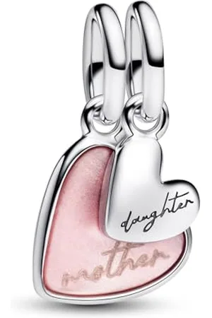 PANDORA Moments Teilbarer Mutter & Tochter Charm-Anhänger aus Sterling Silber, Kompatibel Me und Moments Armbändern, 793766C01