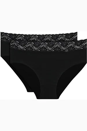 Dim Slip Maxi Feminine Baumwolle Plus Damen x2, Black, M