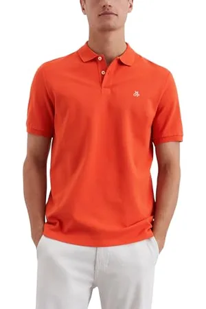 Marc O’ Polo Marc OߴPolo Herren Kurzarm-Poloshirt aus Bio-Baumwolle Regular Fit, Orange (Sweet Pepper), 3XL