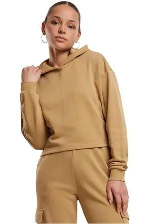 Urban classics Damen TB6854-Ladies Oversized Cropped Light Terry Hoodie Kapuzenpullover, , L