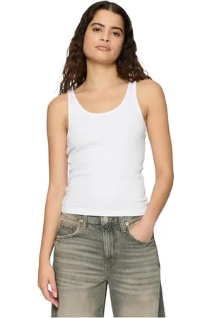 Urban classics Damen Top Ladies Organic Basic Rib Top 2-Pack, 2er Pack Tank Top für Frauen, Regular Fit, , M