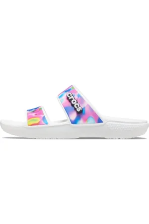 Crocs Unisex Erwachsene Classic Solarized Sandal Sandalen, White/Pink, 42/43 EU