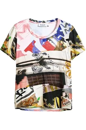Desigual Damen Ts_Collage T-Shirt, , M