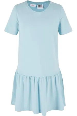 Urban classics Mädchen Kleid Girls Valance Tee Dress, Sommer Volantkleid für Mädchen, Kurzarm, , 110/116