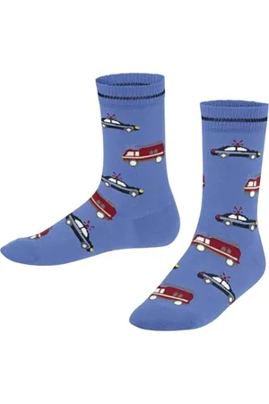 Falke Unisex Kinder Socken Police and Fire Cars K So Baumwolle gemustert 1 Paar, , 31-34