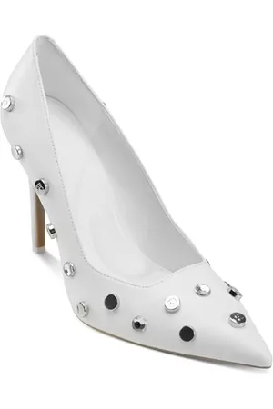 DKNY Damen Mickel Studs HIGH Heels, White, 39.5 EU