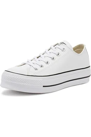 Converse Damen Chuck Taylor All Star Lift CLEAN Sneakers, White White Black, 42 EU