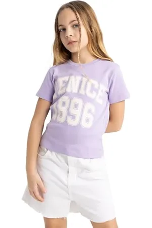 DeFacto Mädchen T-Shirt - Trendige T Shirts für Kinder - Mädchen T-Shirts für Mädchen -Tshirts Mädchen