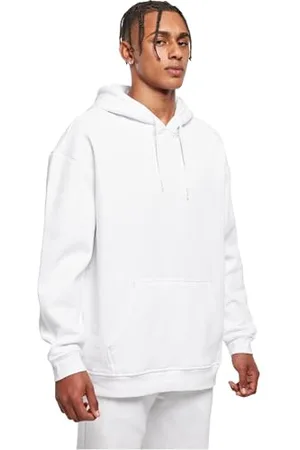 Build Your Brand Herren BB006-Basic Oversize Hoody Kapuzenpullover, White, 3XL