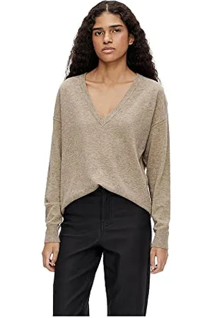 Object Object Damen Objthess L/S V-neck Knit Noos Pullover, , M EU