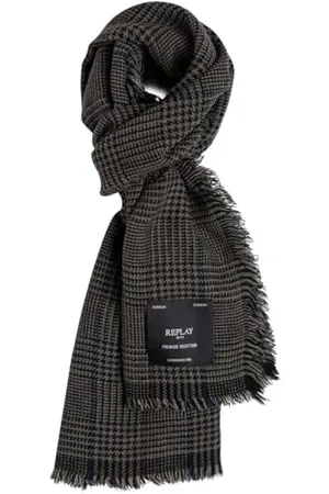 Replay Unisex Schal Warm, Mehrfarbig (Black+Dirty White+Walnut X015), Onesize