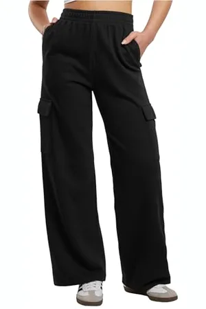 Urban classics Damen TB6857-Ladies Baggy Light Terry Sweat Pants Hose, Black, L