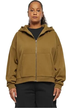 Urban classics Damen TB6131-Ladies Boxy Zip Hoody Kapuzenpullover, , 4XL