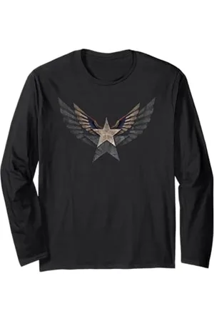 Marvel Captain America Wings Star Brave New World Langarmshirt