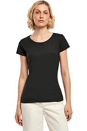 Build Your Brand Damen BB012-Ladies Basic Tee T-Shirt, Black, M