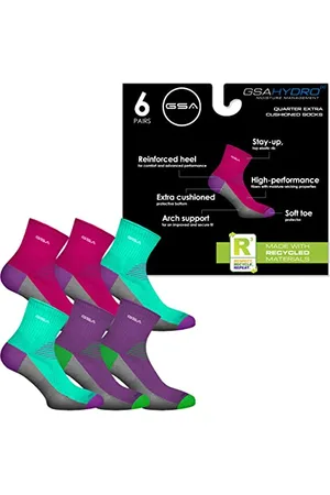 GSA Hydro[+] Damen Performance Sportsocken - recycelt & nachhaltig - schweißabweisende Fasern - Kompression für Support & Komfort - Bio Sneaker Socken