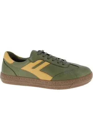 Andrea Conti Damen Low Top Freya Sneaker, Oliv/Curry/Dark Gum, 42 EU
