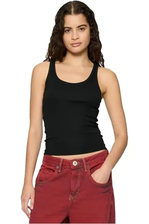 Urban classics Damen Top Ladies Organic Basic Rib Top 2-Pack, 2er Pack Tank Top für Frauen, Regular Fit, , XS