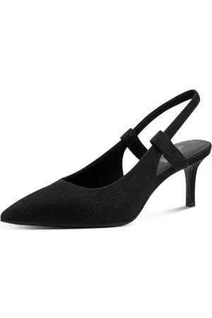 QS by s.Oliver Damen Slingpumps mit Stilettoabsatz Spitz, Schwarz , 41 EU