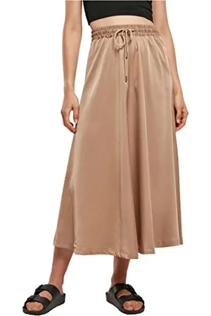 Urban classics Damen Ladies Satin Midi Skirt, , XS