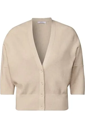 CECIL Damen B253959 Strickjacke, Pearl beige Mel, XL