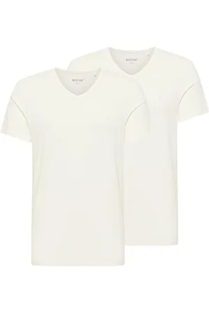 Mustang Herren T-Shirt Amado 2er Pack - Regular Fit S- 3XL Weiss Schwarz Stretch, Größe:M, Farbe: