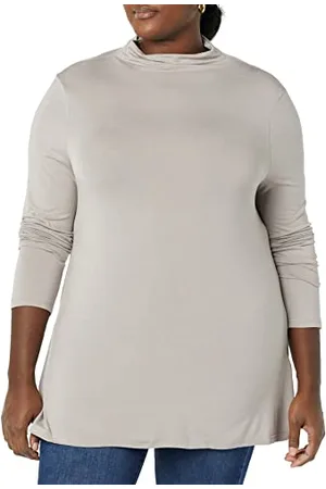 Amazon Damen Langärmelige Jersey-Tunika Stehkragen (Früher Daily Ritual), , M