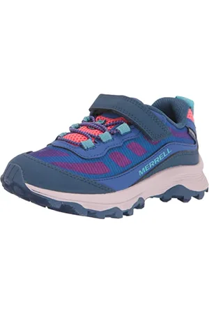 Merrell Moab Speed Low A/C WTRPF Wanderschuh, Blue/Berry/Turq, 35 EU