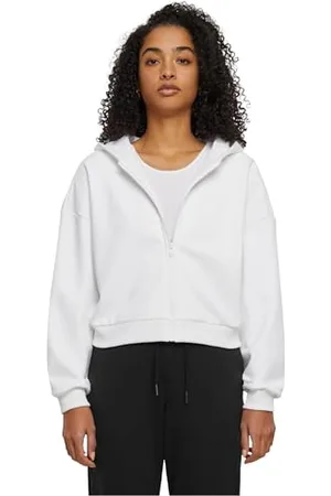 Urban classics Damen Kapuzenpullover Ladies Cozy Short Zip Hoody, kurzer Hoodie für Frauen, mit Reißverschluss, erhältlich in verschiedenen Farben, Größen XS-5XL