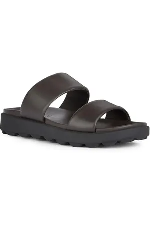 Geox Herren U SPHERICA EC6 A Slide Sandal, Dark Brown, 41 EU