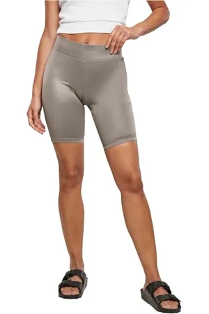Urban classics Damen TB4078-Ladies Synthetic Leather Cycle Yoga-Shorts, , XL