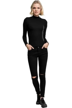 Urban classics Damen Ladies Turtleneck Longsleeve Langarmshirt, , Medium