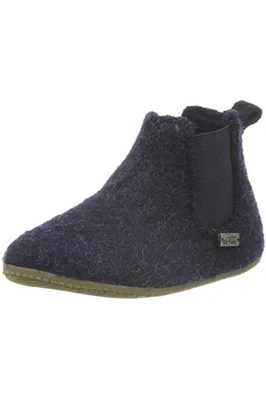 Living Kitzbühel Unisex-Kinder Chelsea Boots unifarben Hohe Hausschuhe, Blau (nachtblau 590), 23 EU