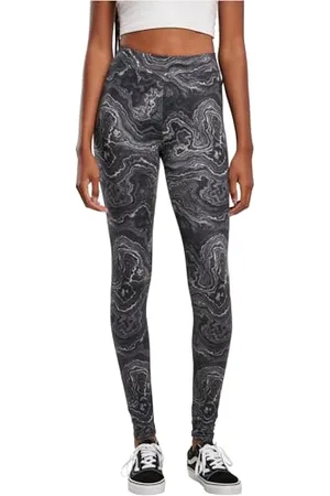 Urban classics Damen Ladies Soft AOP Leggings Yoga Pants, , 5XL