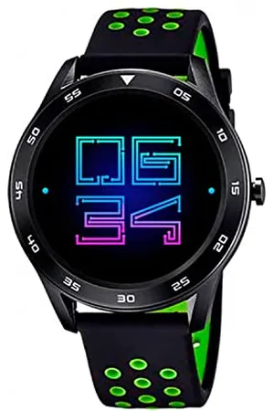 Lotus Smartime Digital Herren Armbanduhr aus Edelstahl mit Armband aus Silikon in der Farbe 47 mm