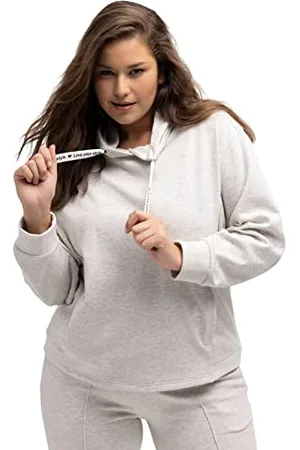 Ulla Popken Damen Melange, Oversized Sweatshirt, , 42-44 EU