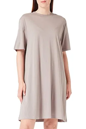 Replay Damen Kleid Kurzarm Kurz, (Grau), L